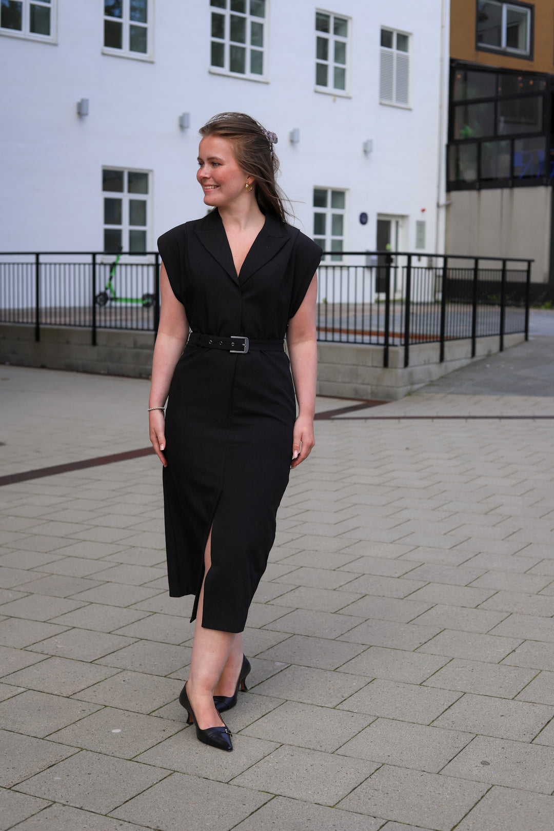 Beverly Belted Dress Black