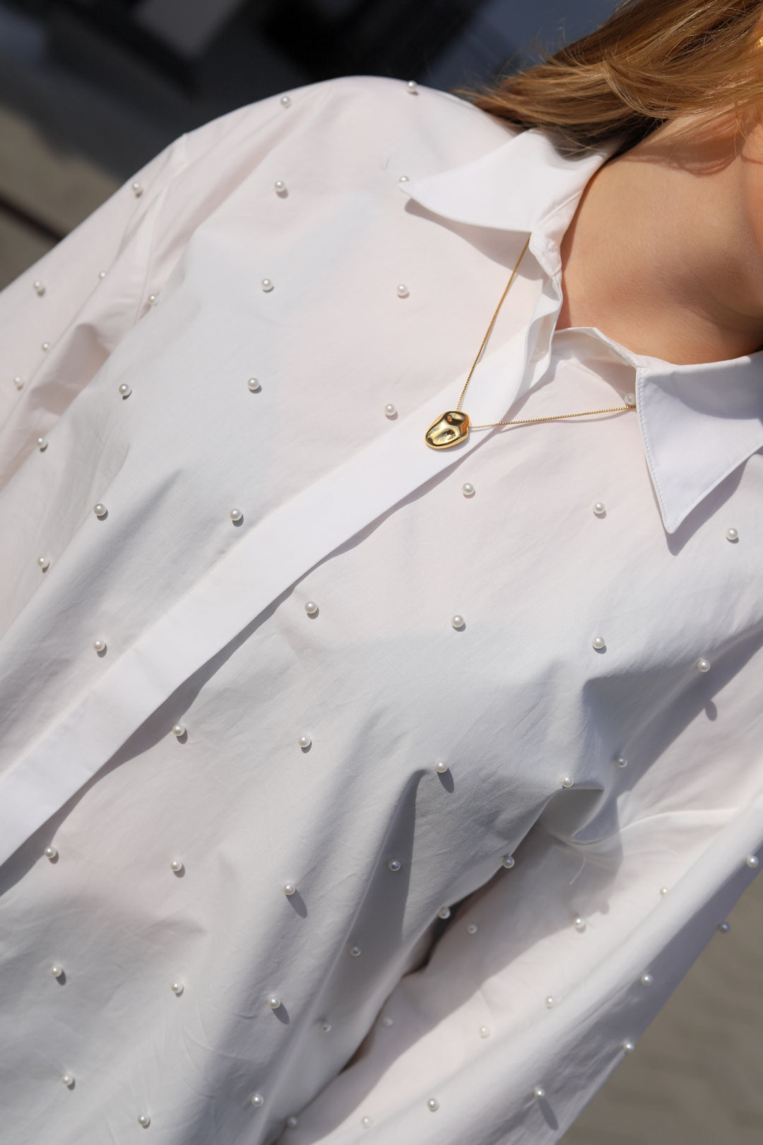 Nell Pearl Shirt White