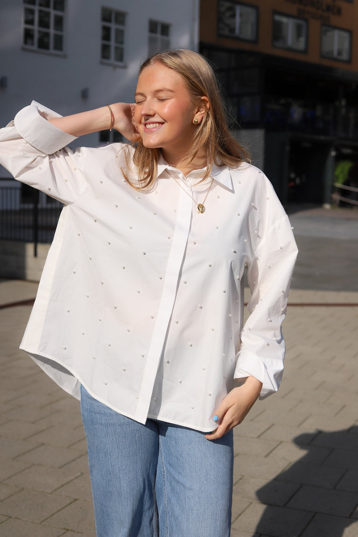 Nell Pearl Shirt White