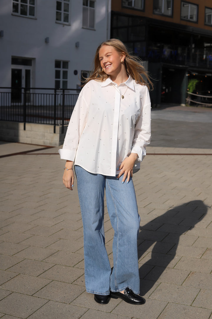 Nell Pearl Shirt White