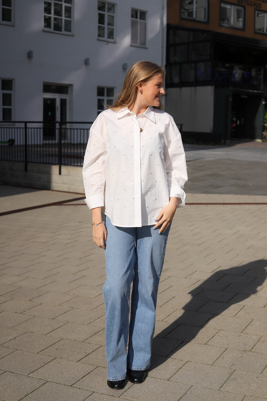 Nell Pearl Shirt White