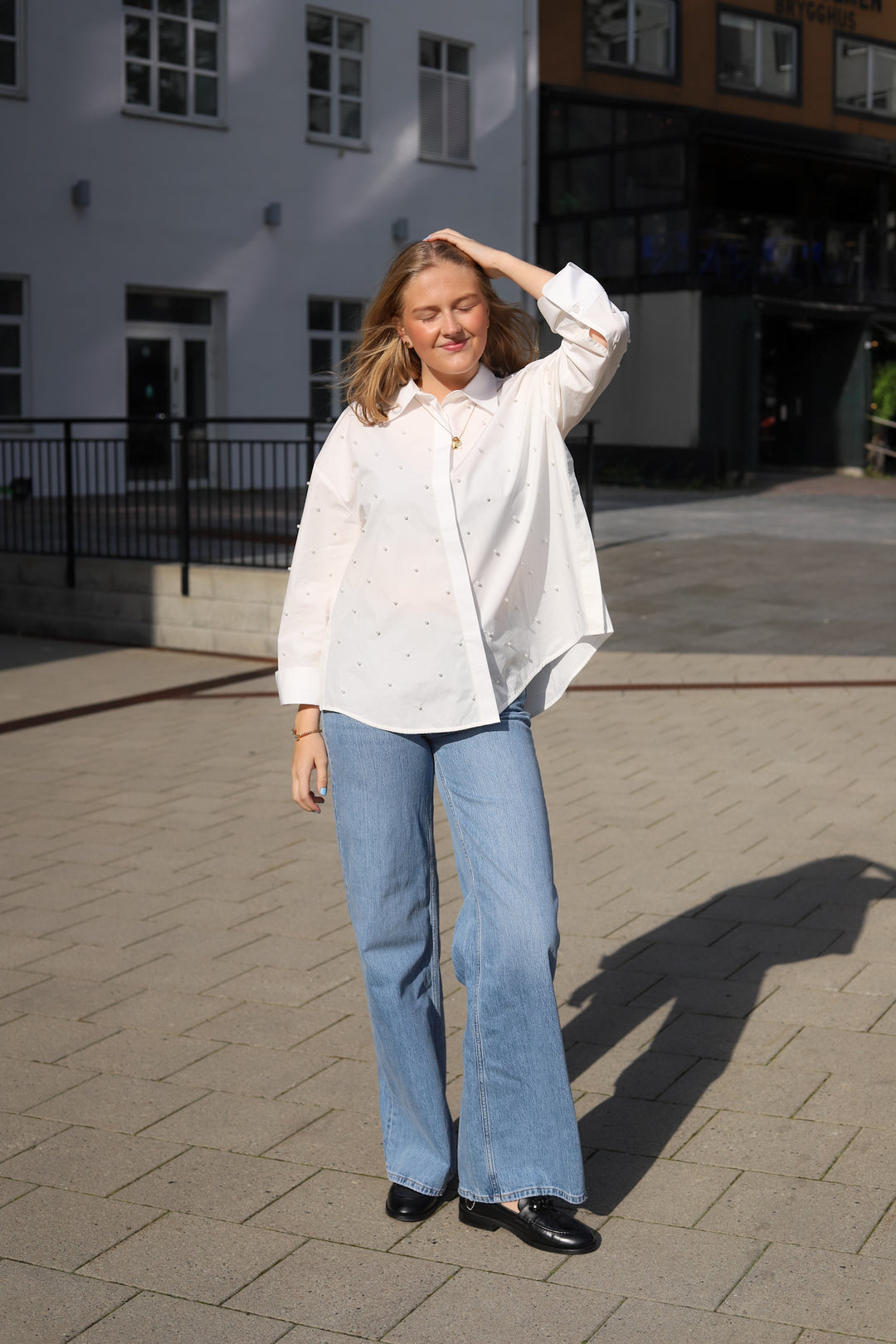 Nell Pearl Shirt White