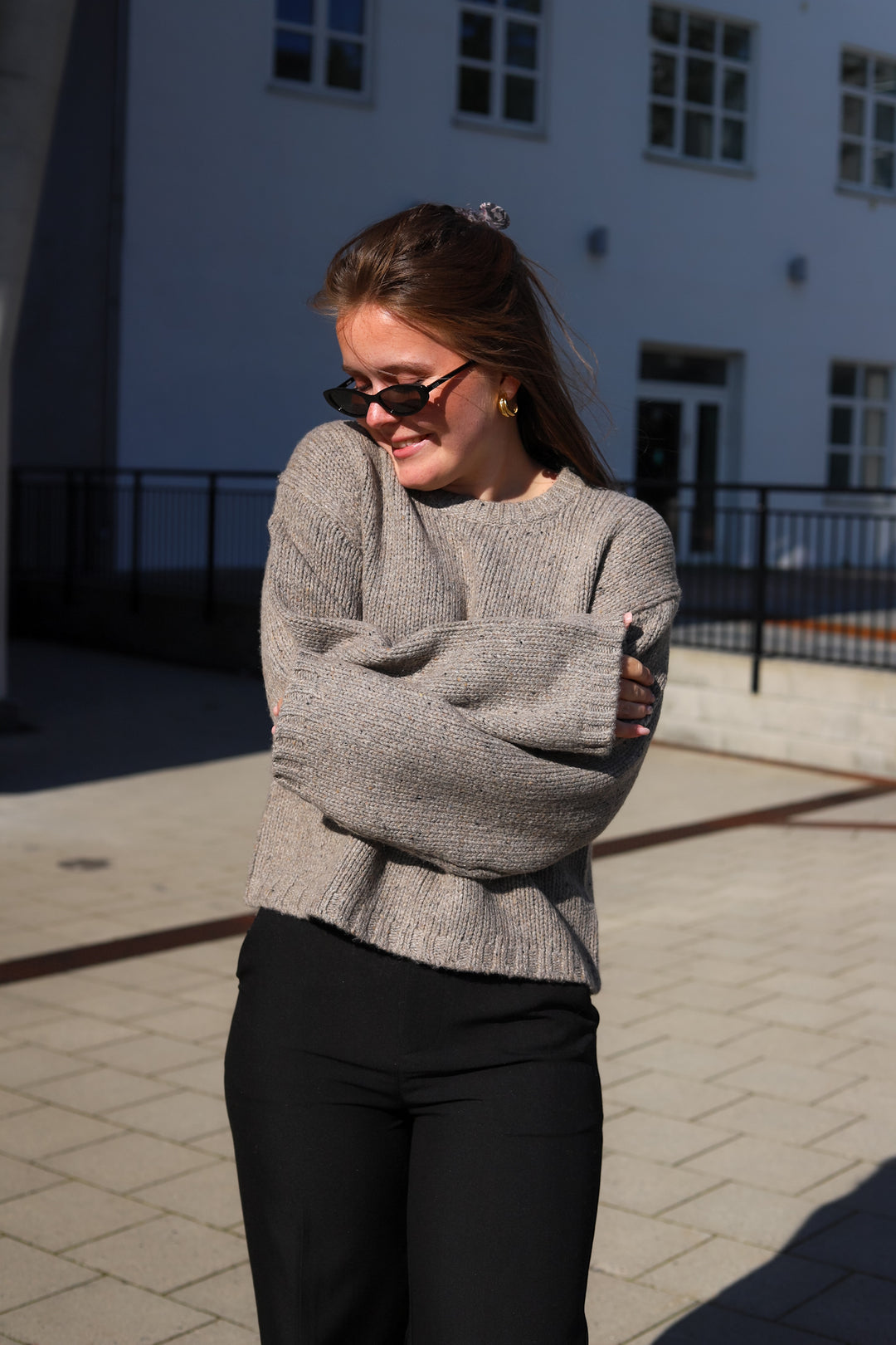 Ane Knit Light Mole Melange