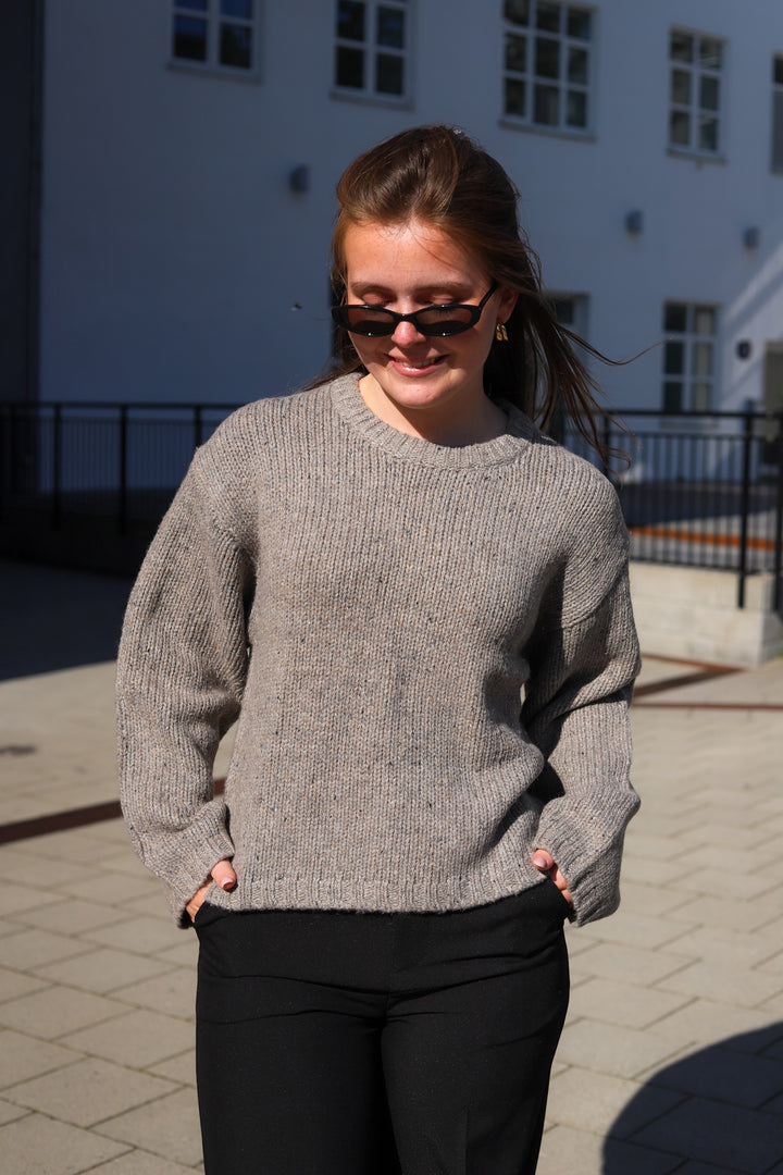 Ane Knit Light Mole Melange