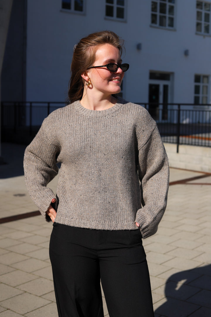 Ane Knit Light Mole Melange