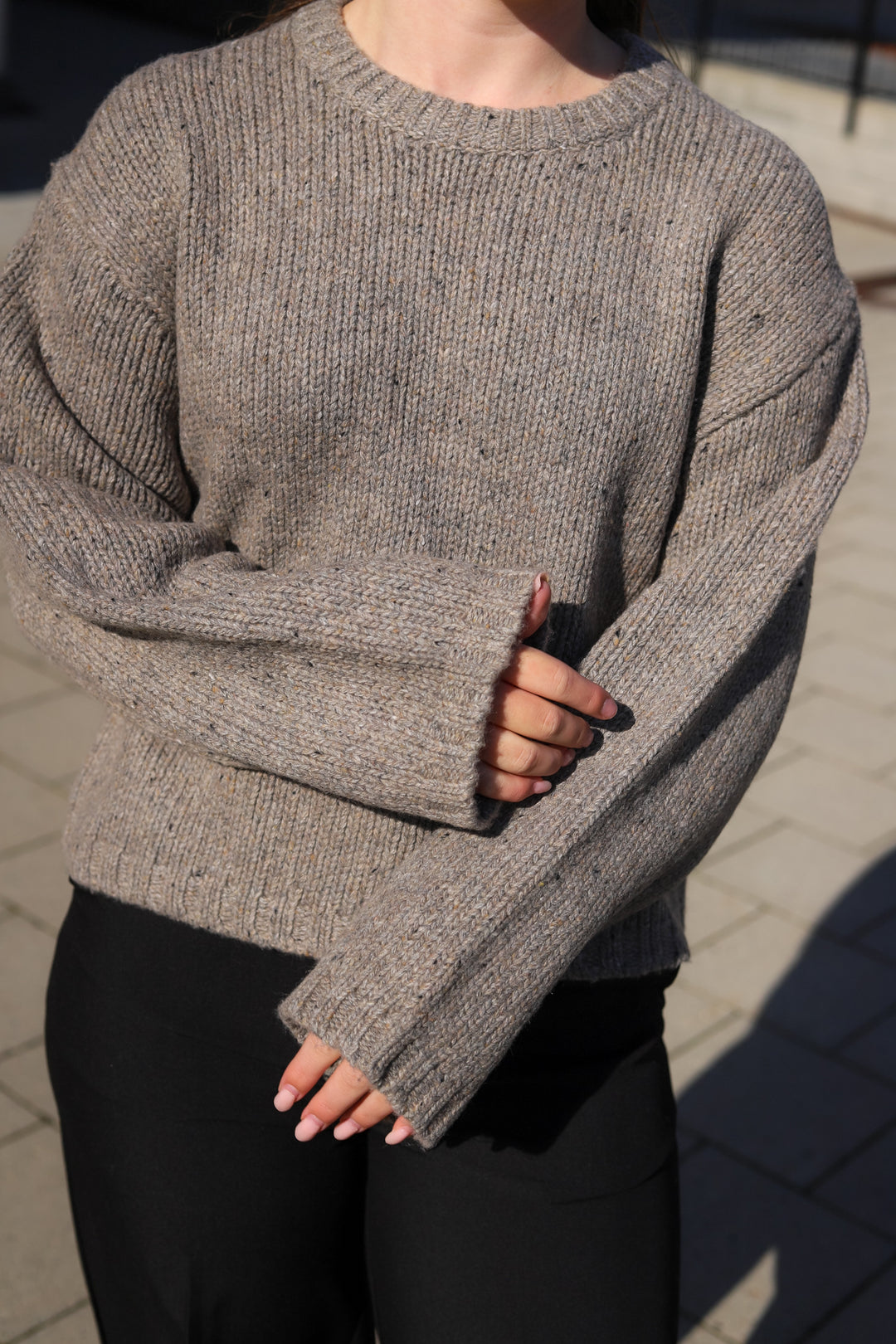 Ane Knit Light Mole Melange
