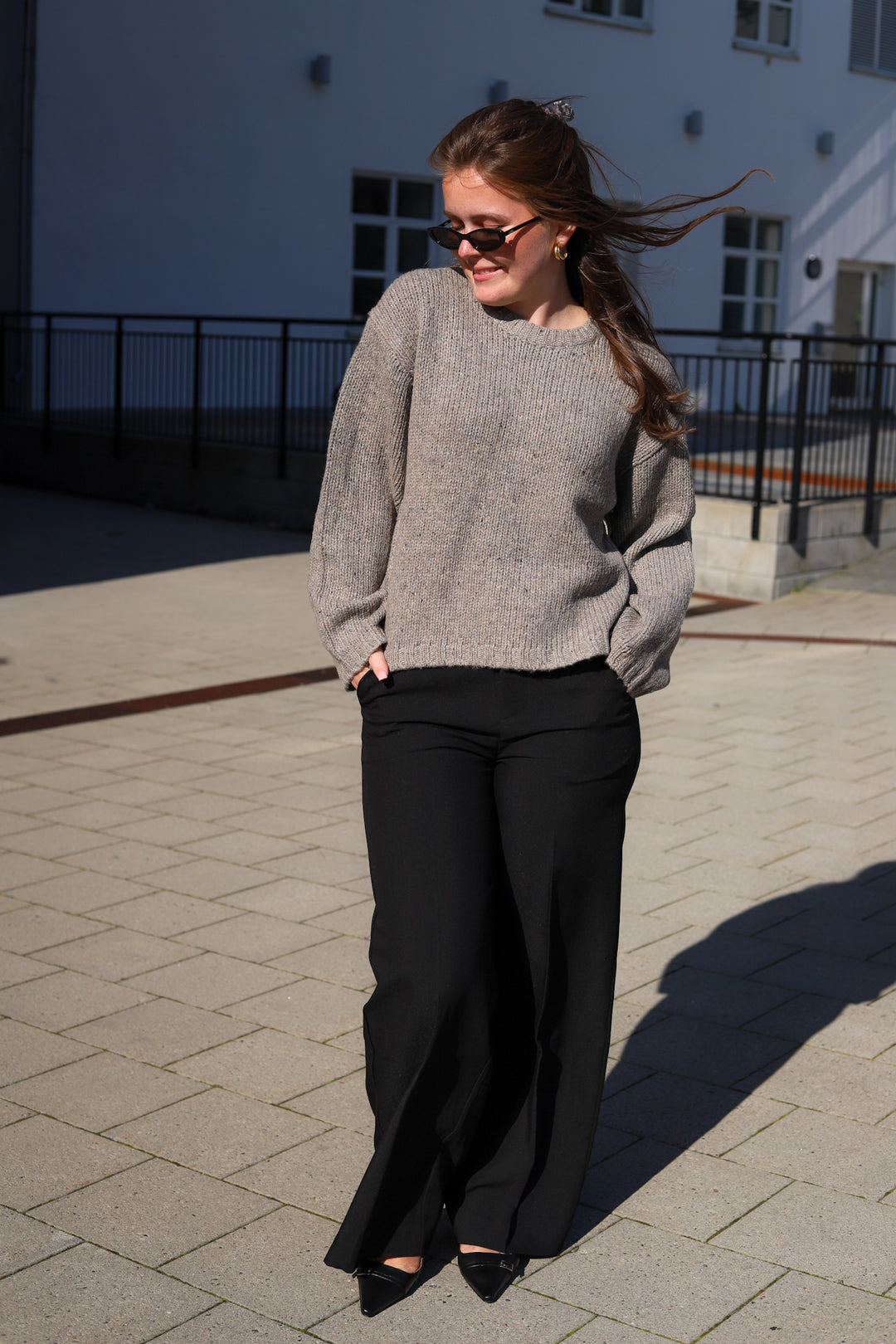 Ane Knit Light Mole Melange