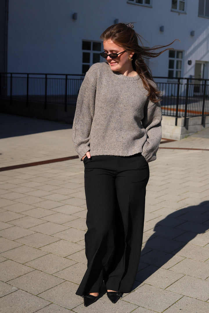 Ane Knit Light Mole Melange