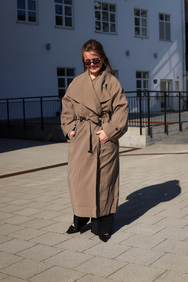 Atari Oversized Trenchcoat Khaki Brown