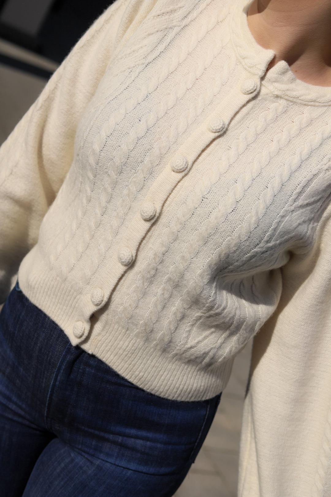 Elodie Knit White