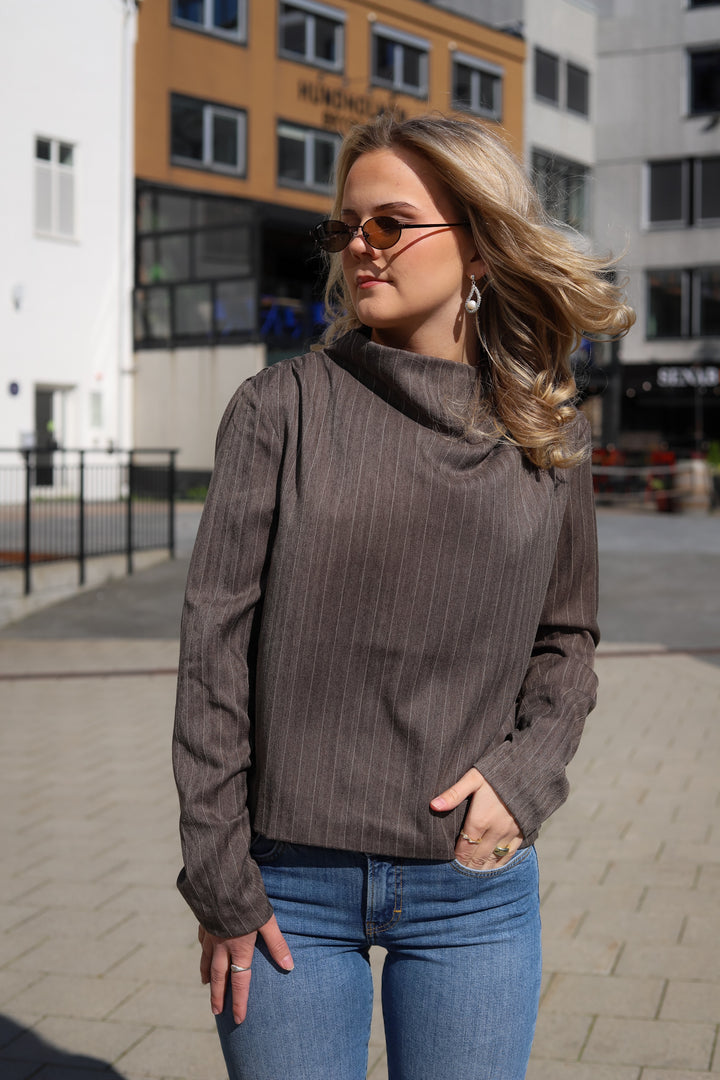 Beverly Structured Top Mole Stripe