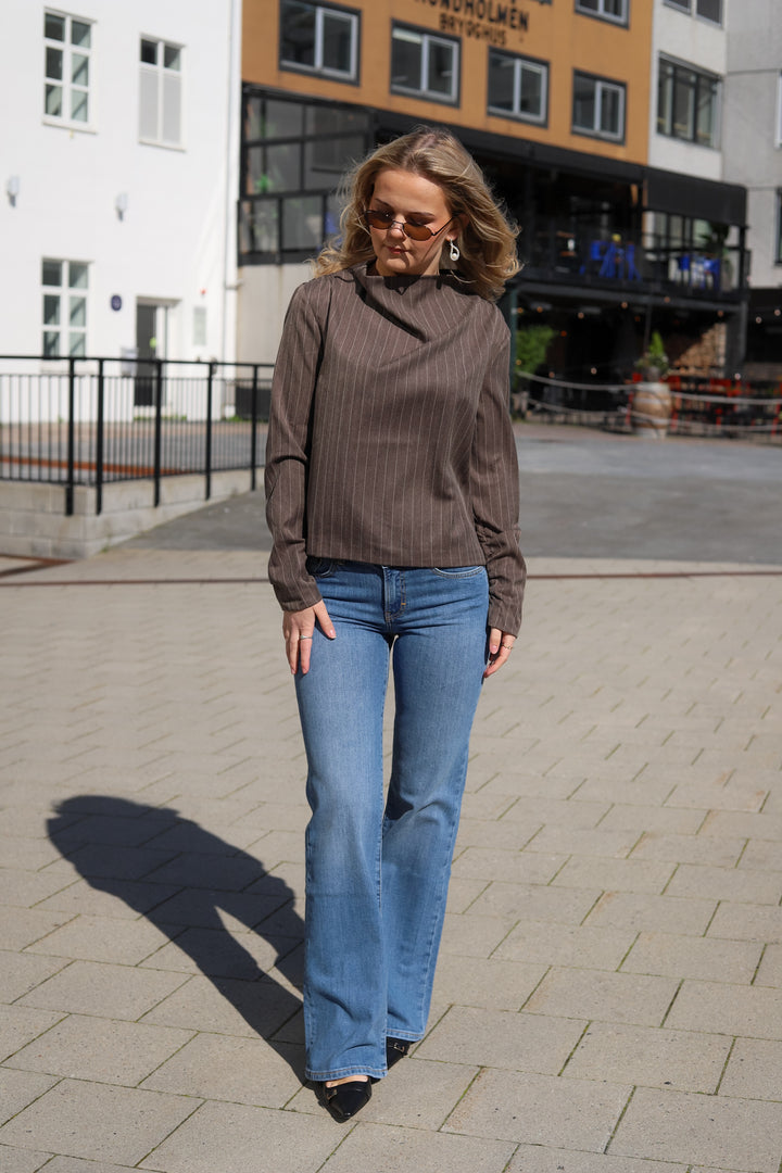 Beverly Structured Top Mole Stripe