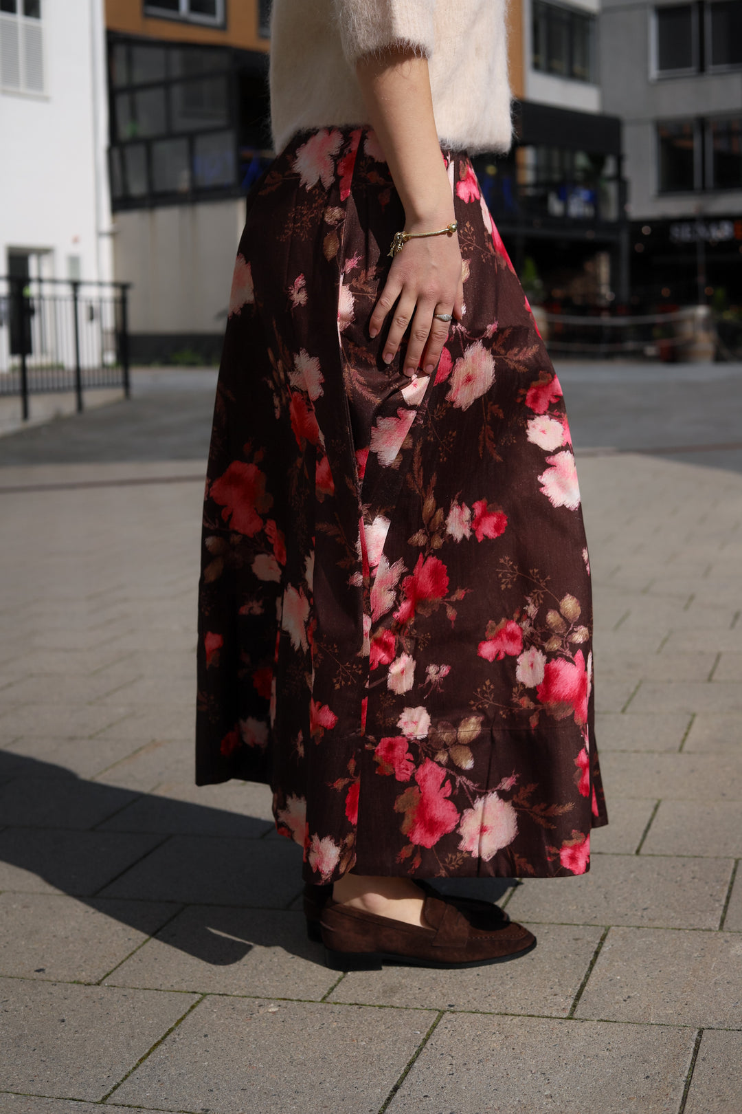 Taffeta Maxi Skirt Soft Bloom