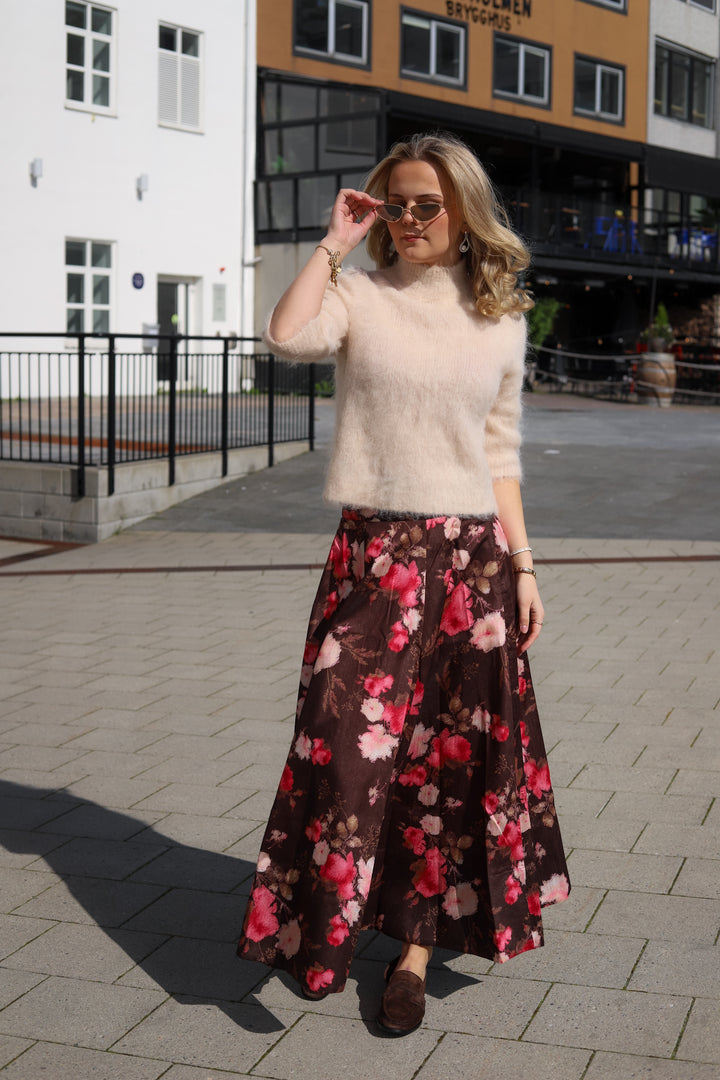 Taffeta Maxi Skirt Soft Bloom