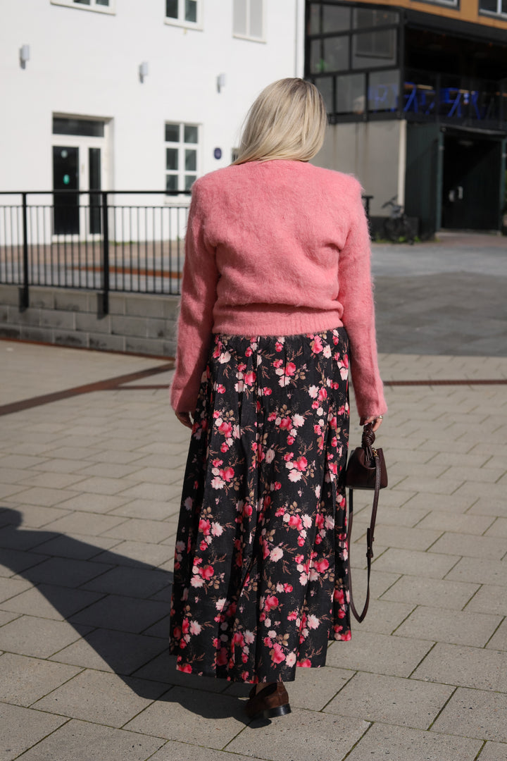 Hairy Knit Jacket Pink