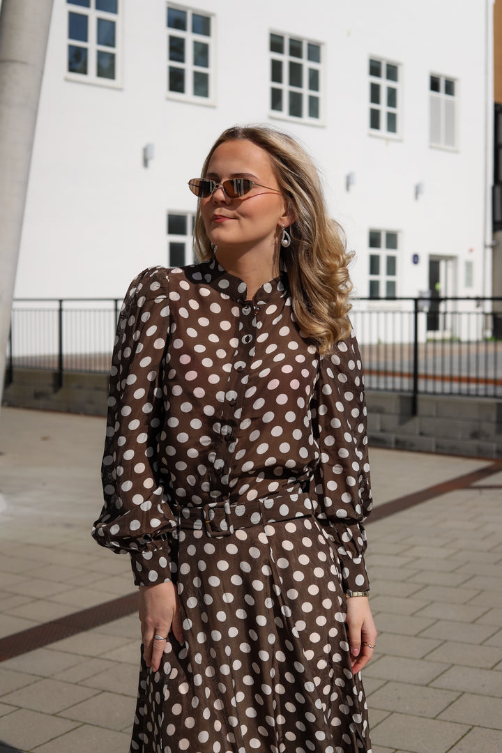 Striped Organza Blouse Dots