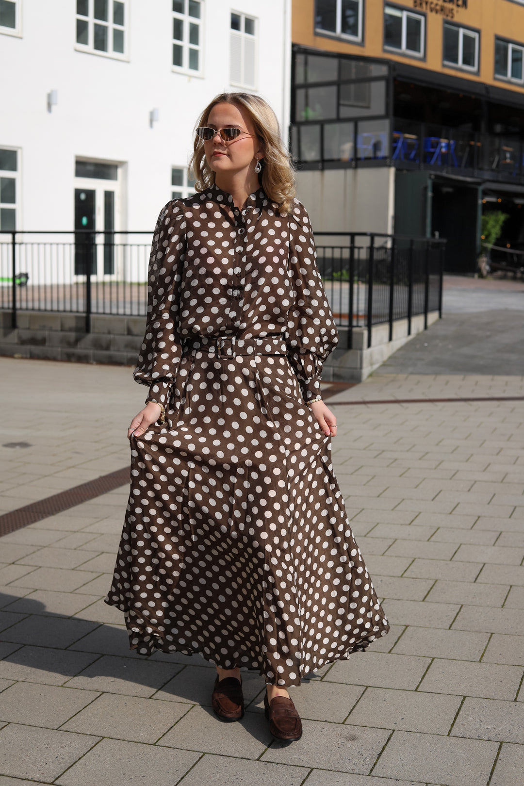Striped Organza Blouse Dots