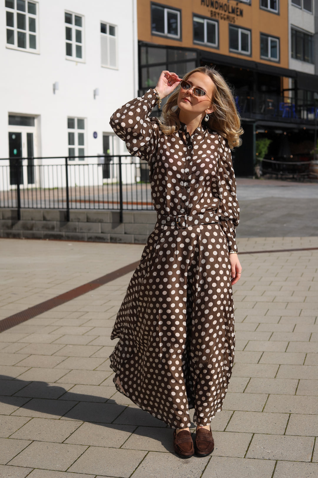 Striped Organza Blouse Dots