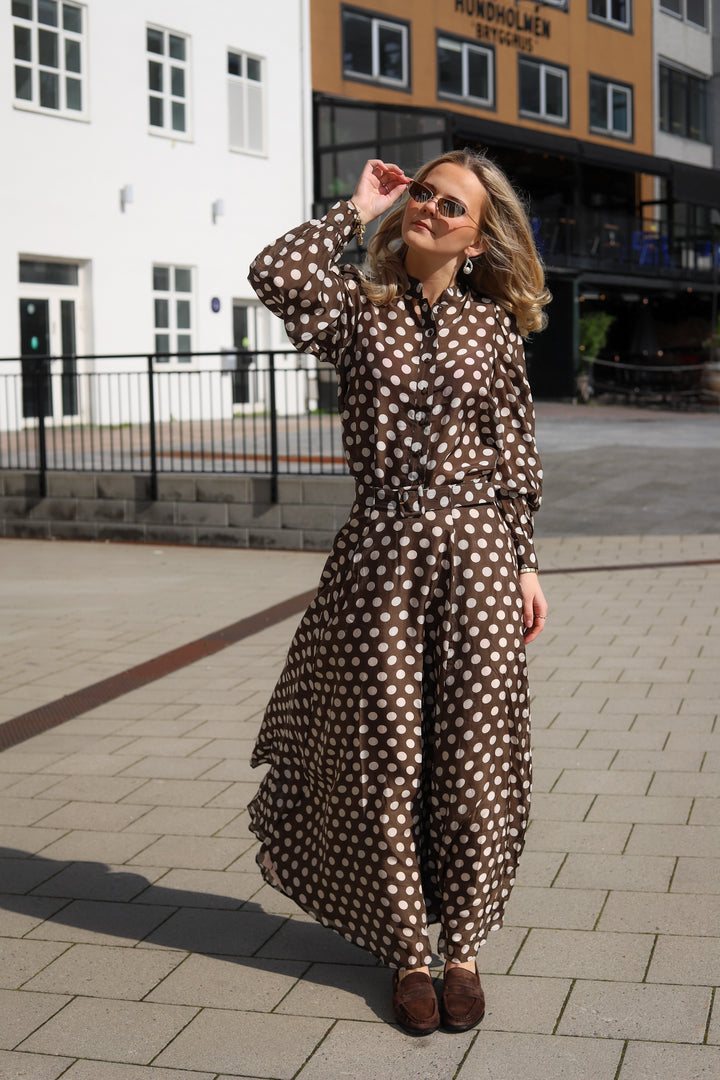 Striped Organza Blouse Dots