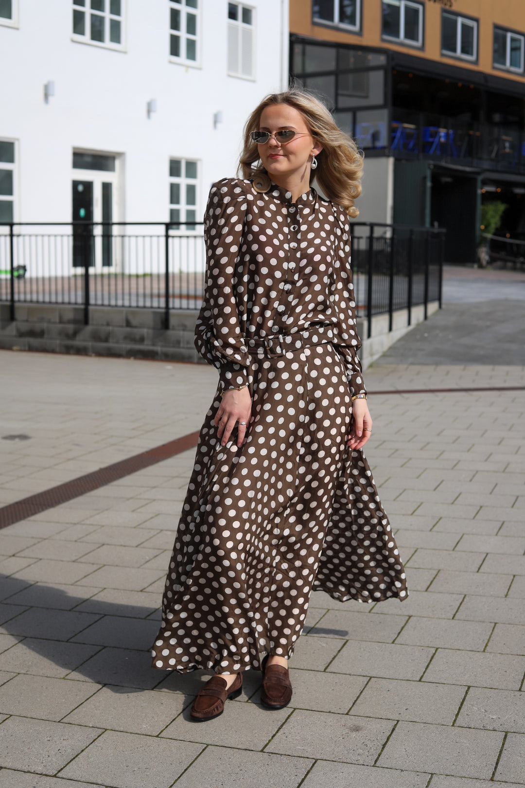 Striped Organza Blouse Dots