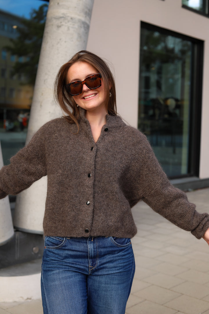 Debbie Cardigan Chestnut Melange