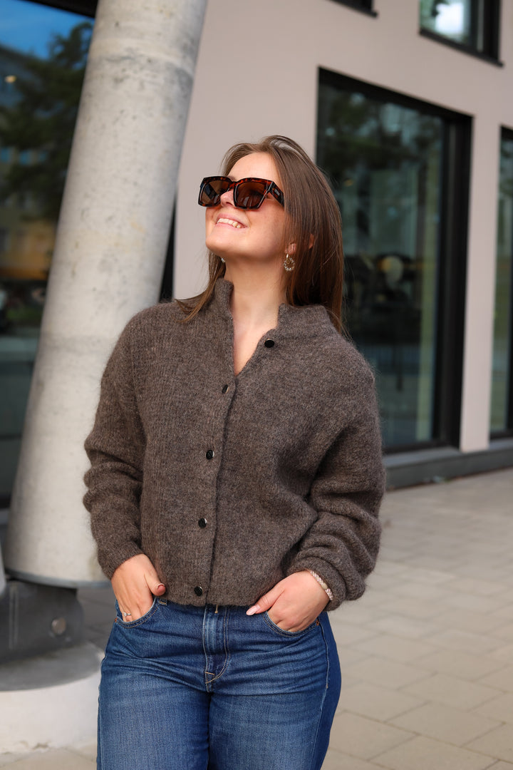 Debbie Cardigan Chestnut Melange