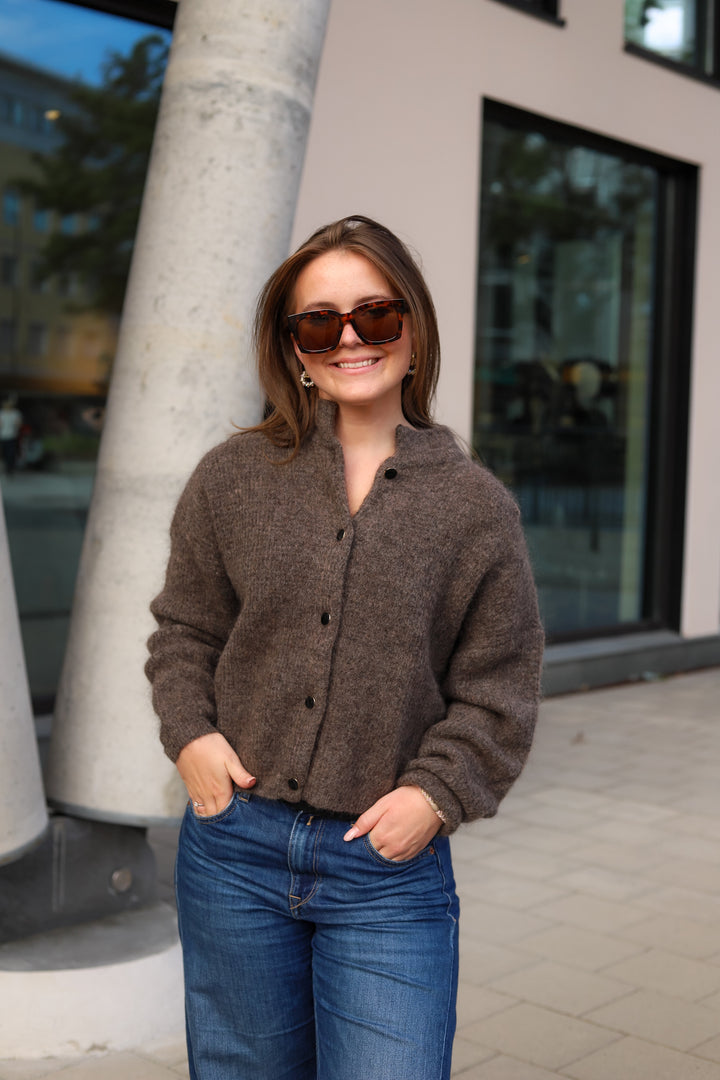 Debbie Cardigan Chestnut Melange
