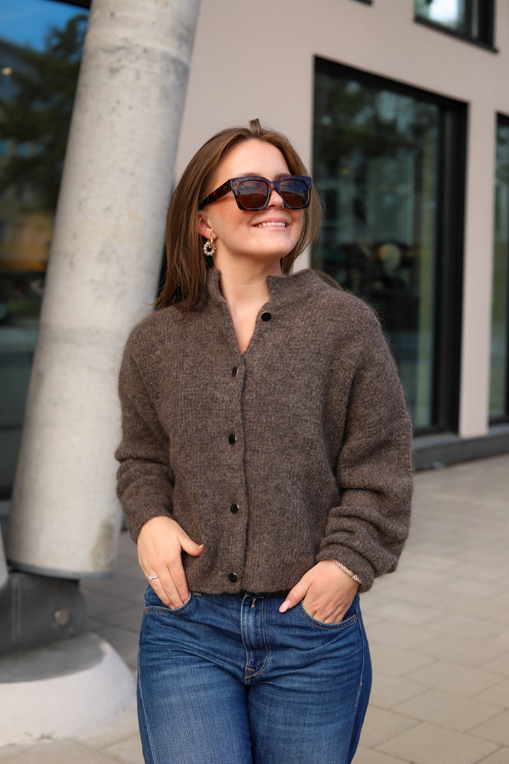 Debbie Cardigan Chestnut Melange