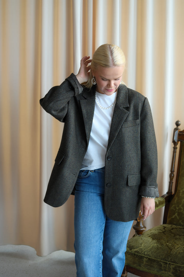 Solvej Wool Blazer Brown Melange