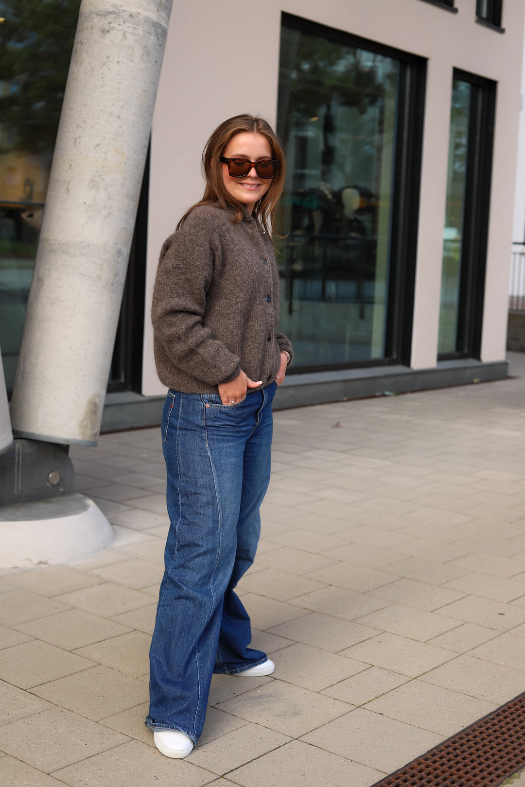 Debbie Cardigan Chestnut Melange
