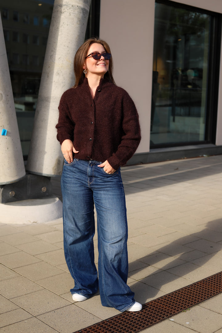 Debbie Cardigan Plum Melange