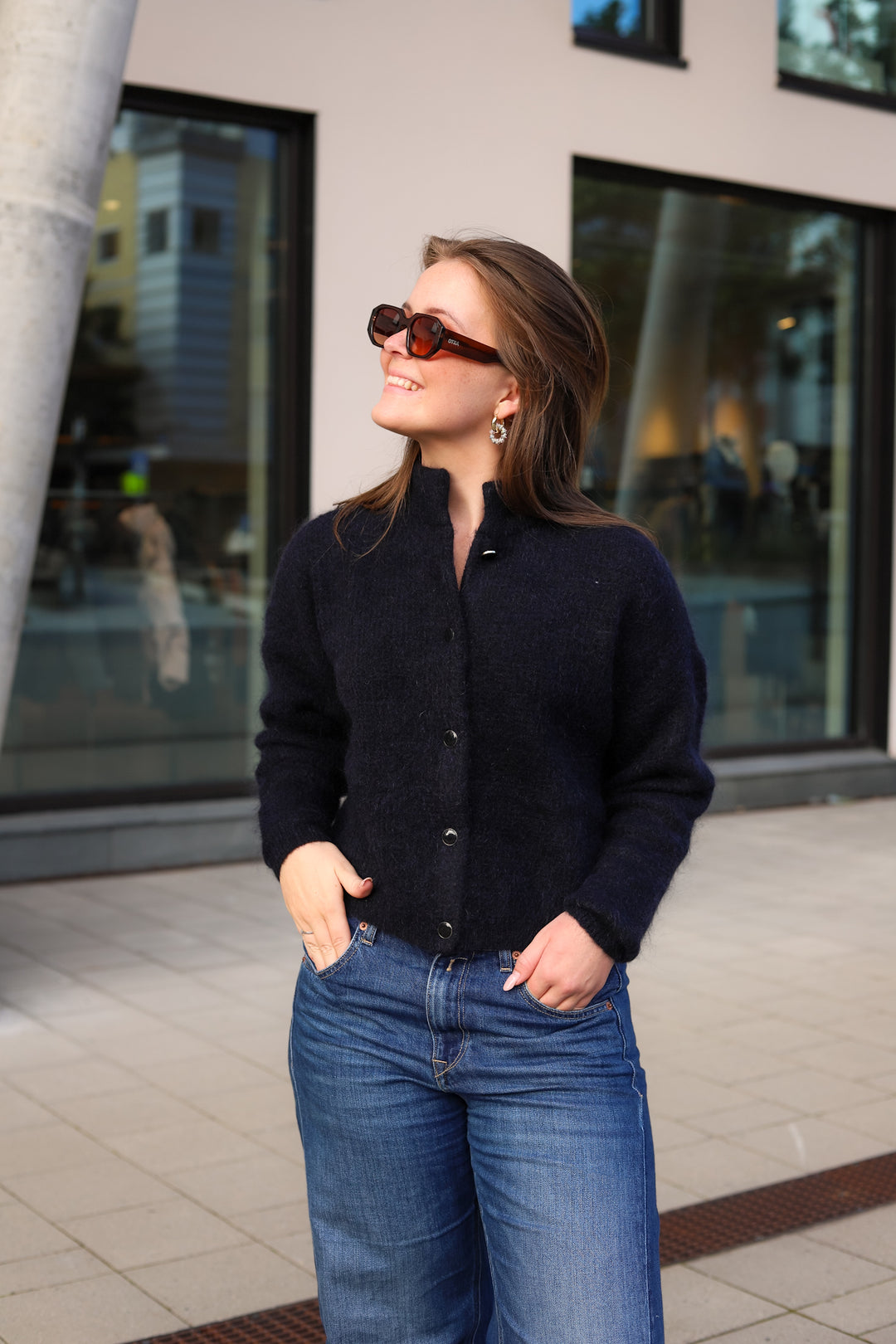 Debbie Cardigan Navy Melange