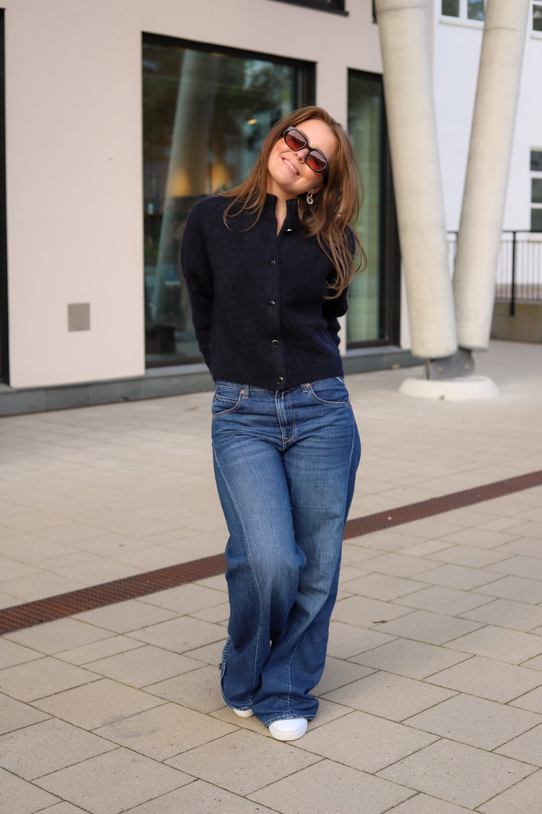 Debbie Cardigan Navy Melange