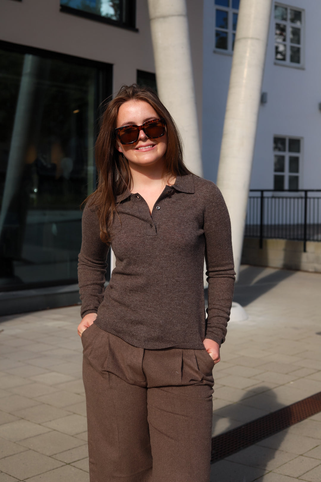 Jolanda Knit Dark Taupe Melange