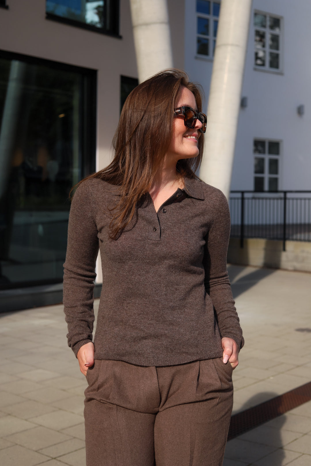 Jolanda Knit Dark Taupe Melange