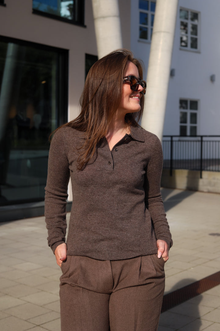 Jolanda Knit Dark Taupe Melange