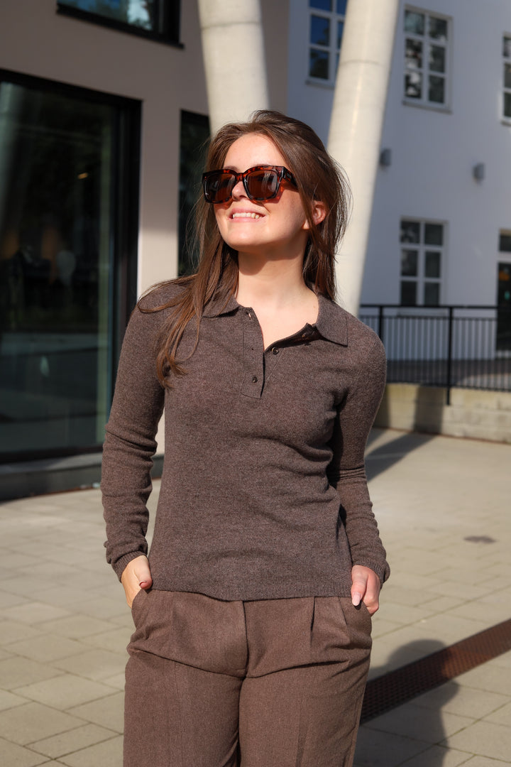 Jolanda Knit Dark Taupe Melange