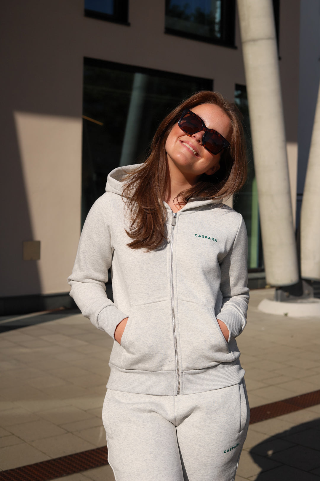 Cosmo Zip Hoodie Grey Melange