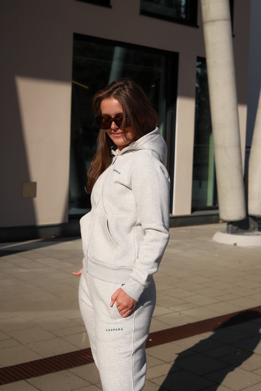 Cosmo Zip Hoodie Grey Melange