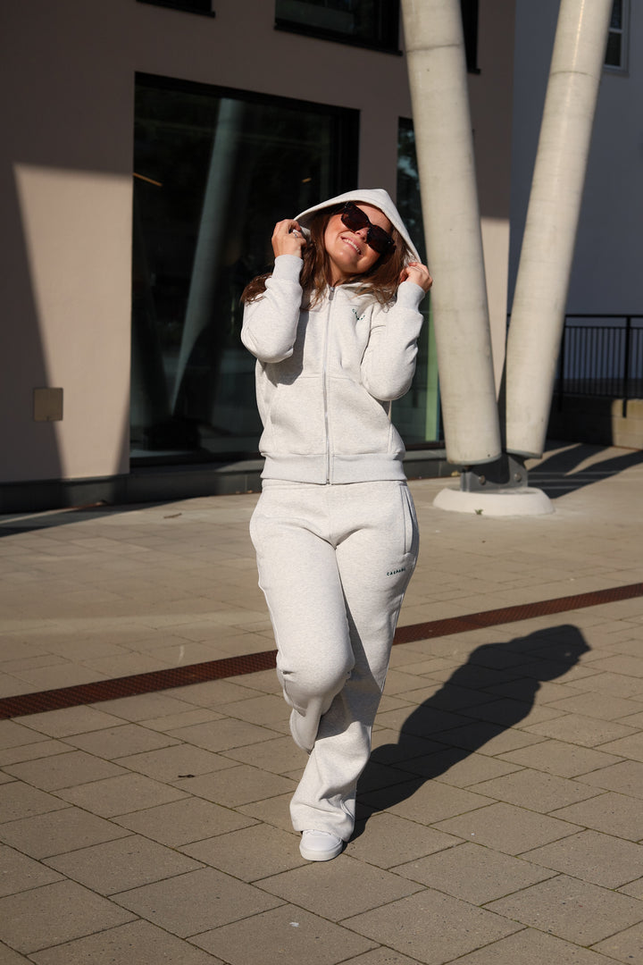Cosmo Zip Hoodie Grey Melange
