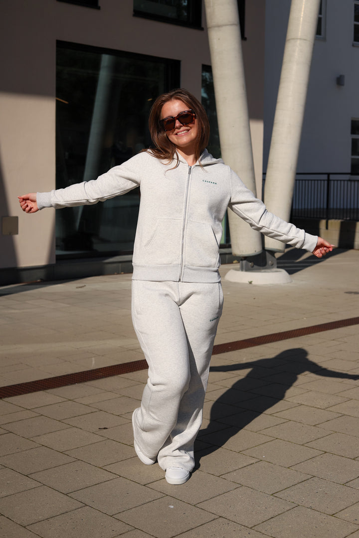 Cosmo Zip Hoodie Grey Melange