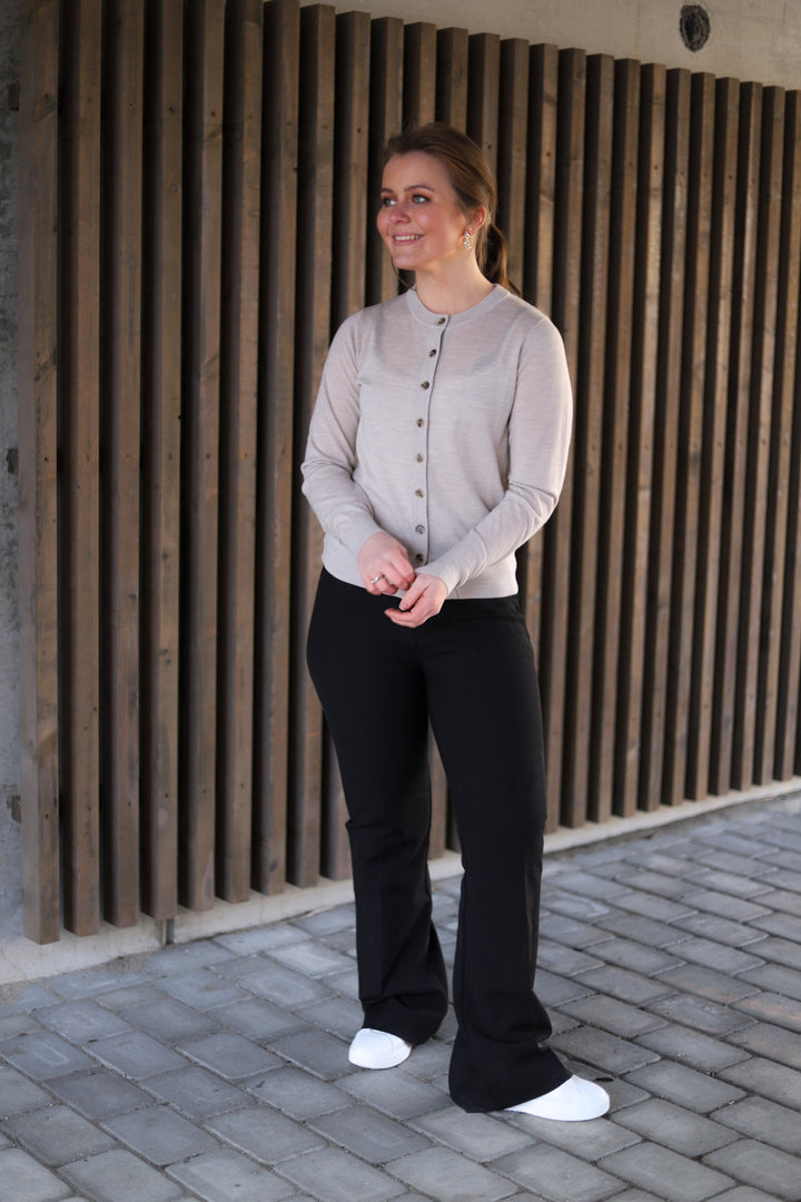 Rose Merino Cardigan Sand