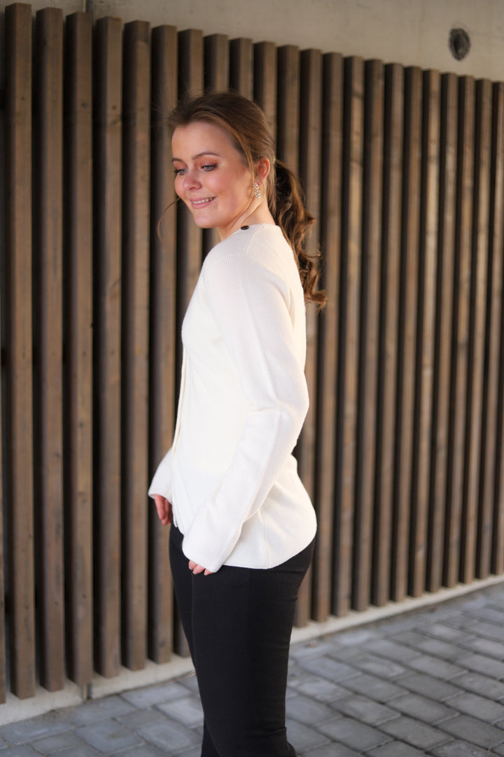 Freja Merino Cardigan Eggshell