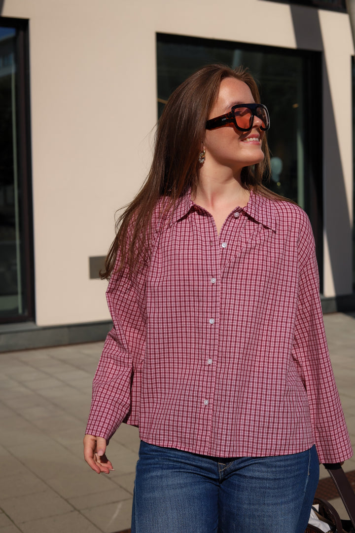 Tinsi Check Shirt Pink/Wine Check