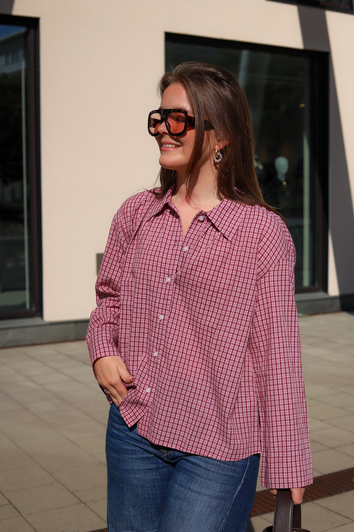 Tinsi Check Shirt Pink/Wine Check
