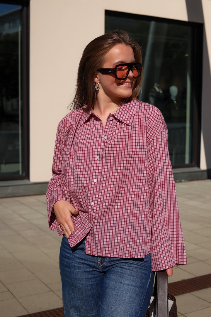 Tinsi Check Shirt Pink/Wine Check