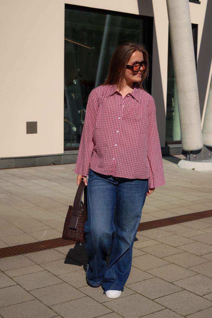 Tinsi Check Shirt Pink/Wine Check