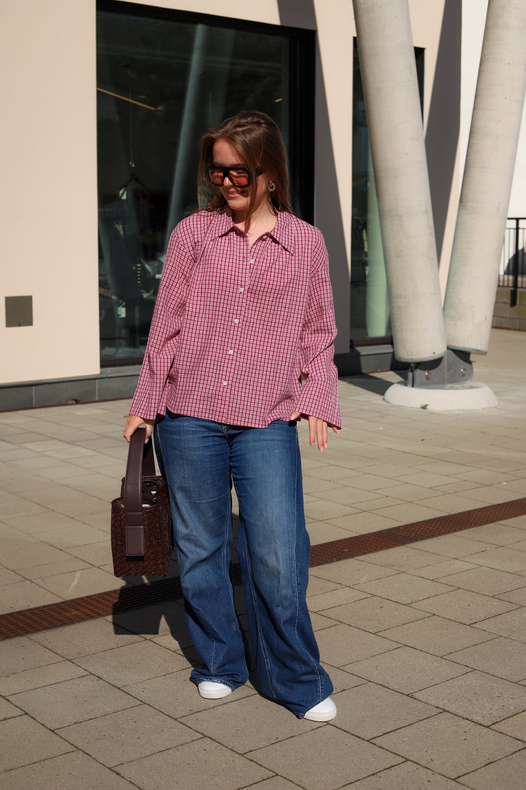 Tinsi Check Shirt Pink/Wine Check