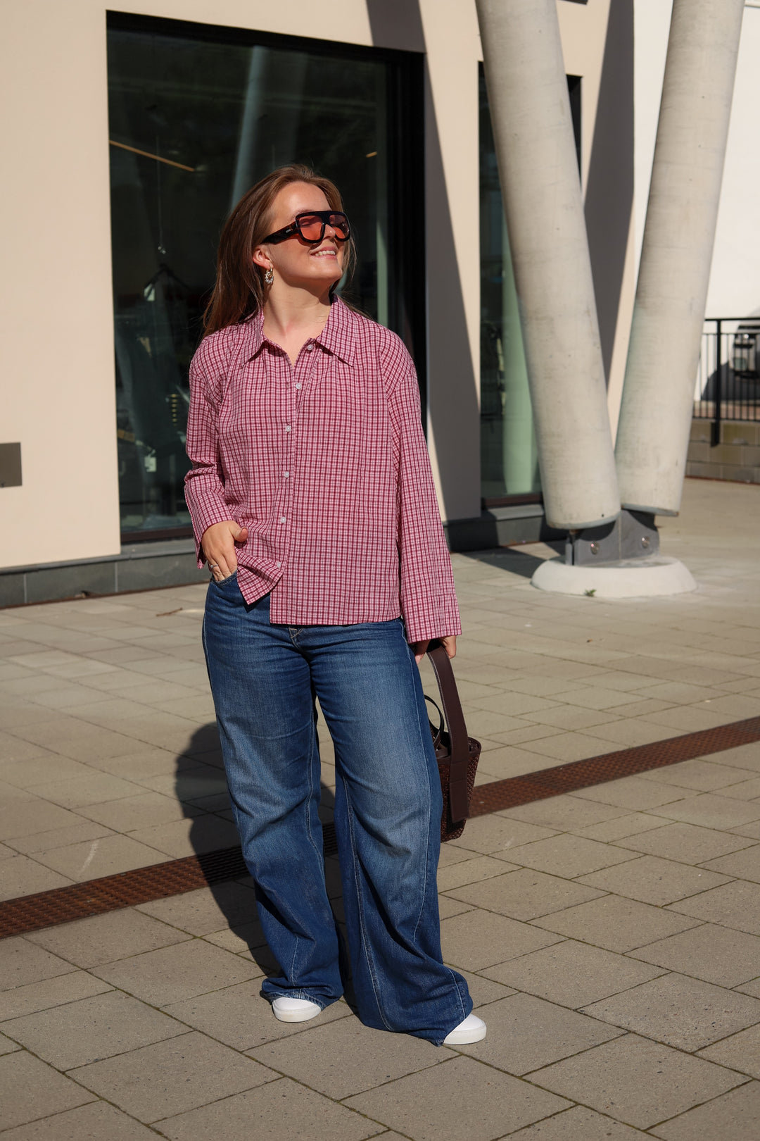 Tinsi Check Shirt Pink/Wine Check