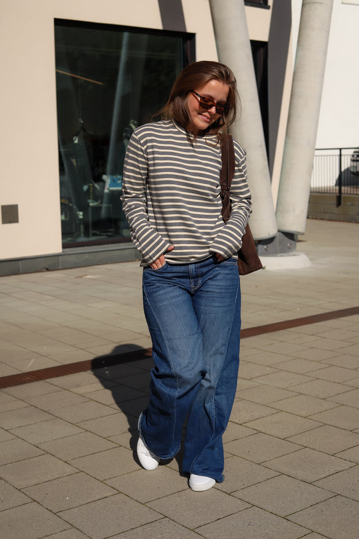 Nete O-Neck Tee Grey Melange
